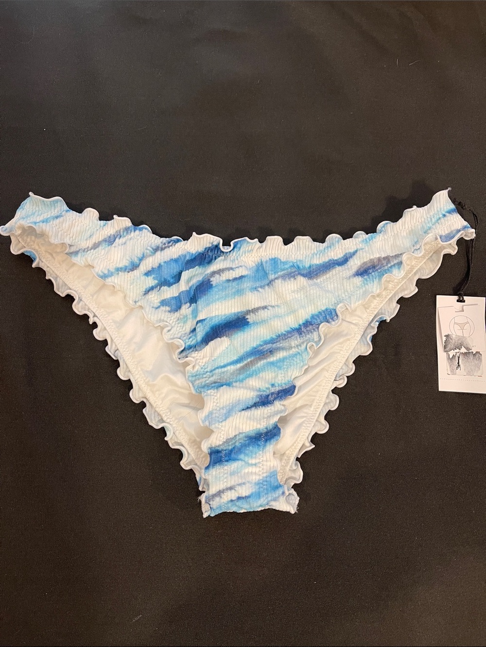 Shade & Shore White and Blue Swimwear